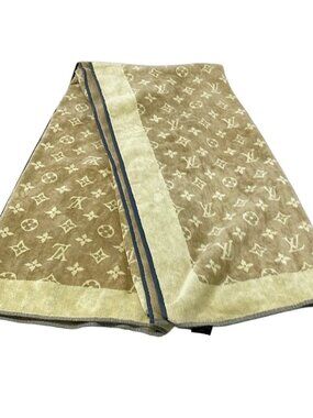 LOUIS VUITTON Light Brown Beige Unconfirmed Accessory Cotton